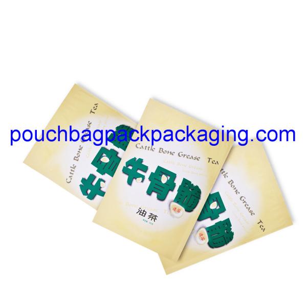 Heat seal tea pouch bag, high barrier foil bag for tea, powder packaging