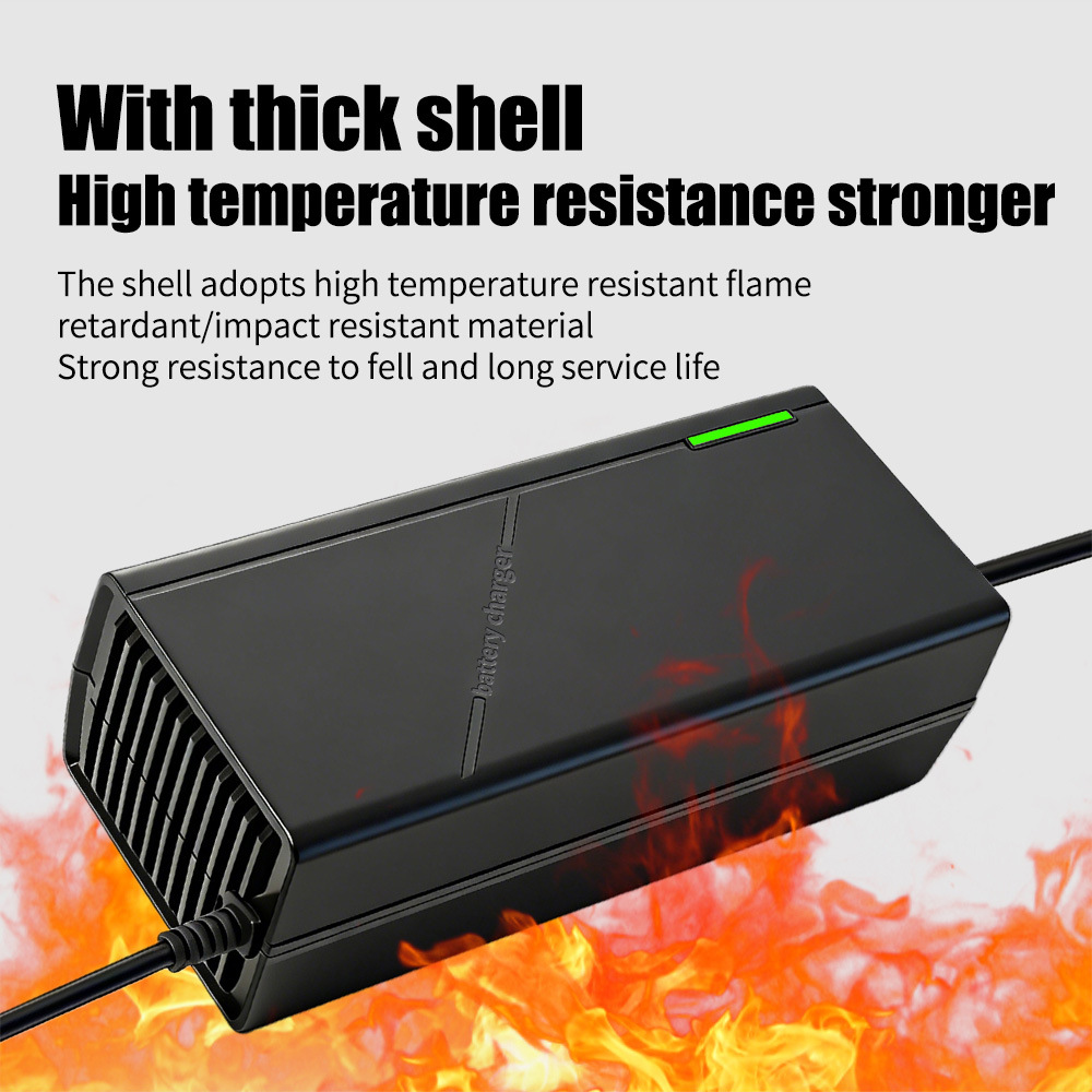 Lithium Battery Intelligent Charger AC Port Universal Adapter UK Plug 12V-72V