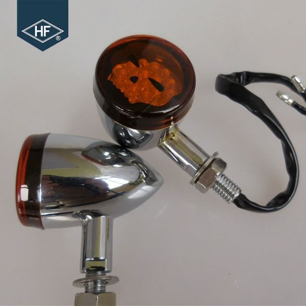 Chrome 20 LED Aftermarket Motorcycle Lights For Harley / Honda / Yamaha