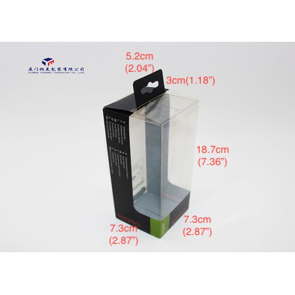 Safe PET Materials Reusable Custom Plastic Box Packaging Clear Window 18.7cm Height
