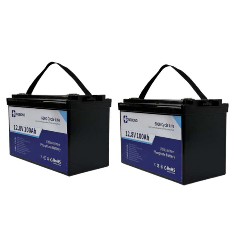 Bloc-batterie lithium-ion 12,8 V 100 Ah LiFePO4, décharge profonde pour systèmes solaires et camping-cars