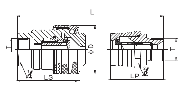 ISO 5676 Tipo fechado Material de aço carbono de acoplamento rápido hidráulico 3000PSI
