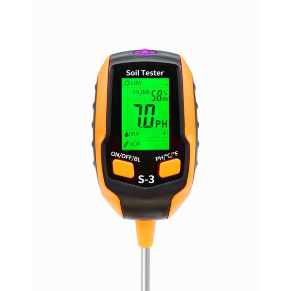 6-in-1 Digital Soil Tester Moisture/PH/Sunlight/Temperature Monitor With Backlight LCD For Plant Garden Farm