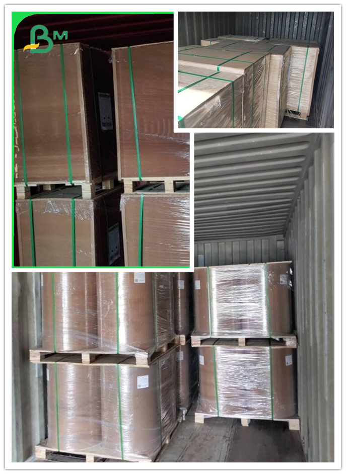 Wood Packing Box Material White with Brown Back Food Grade Kraft Paper FSC SGS Материал деревянной упаковочной коробки Белый с коричневой задней стороной Пищевая качество крафт-бумаги