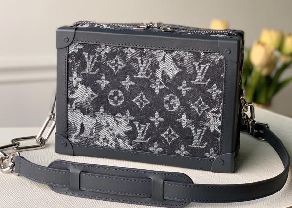 Unisex Soft Trunk Virgil Abloh Shoulder Bag With Zipper Open