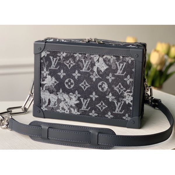 Unisex Soft Trunk Virgil Abloh Shoulder Bag With Zipper Open