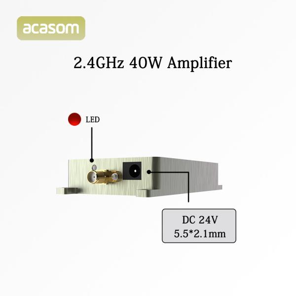 Aluminum Shell  FPV Amplifier With A 2.4G 40W 24V For Long Range Flights