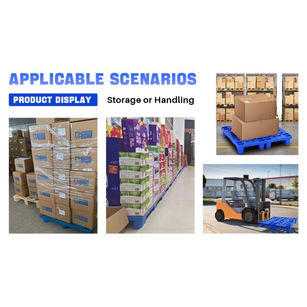 Wholesale Euro Standard HDPE Grid Plastic Pallets 1200x1000MM Nine Feet Lightweight Stackable For Warehouse