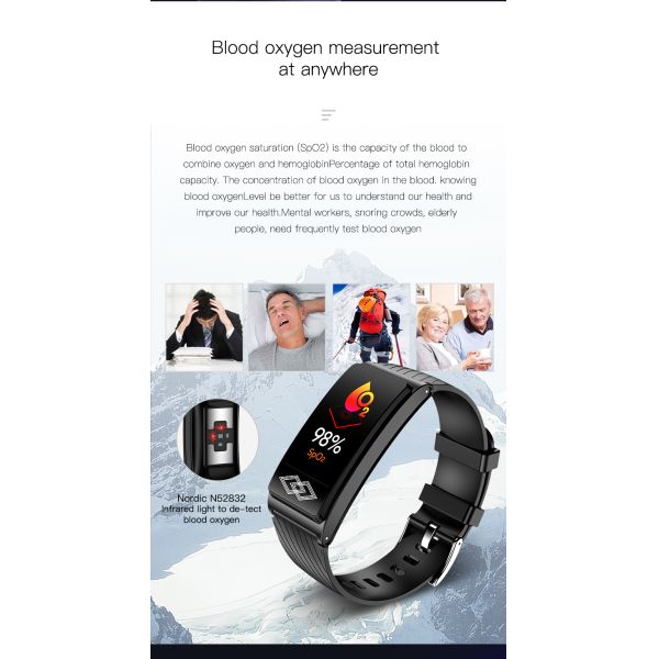 Мужчины Девушки 1,14-дюймовый сенсорный экран Спортивные часы Аккумулятор IP67 Водонепроницаемый