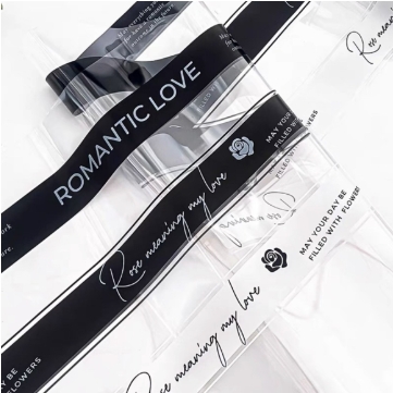 Lizhiran Internet Celebrity Romantic English Opp Waterproof Simple Cellophane Bouquet Wrapping Paper Flower Packaging