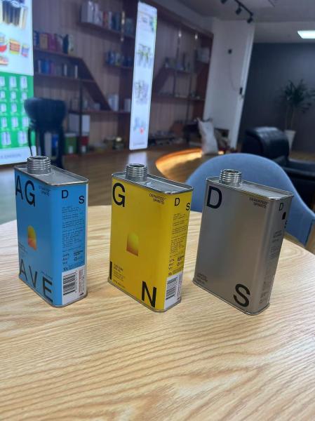 Manufacturers Wholesale Custom Rectangular Wine Cans Stainless Steel Vodka Wine Cans Wine Box Packaging Metal Cans
