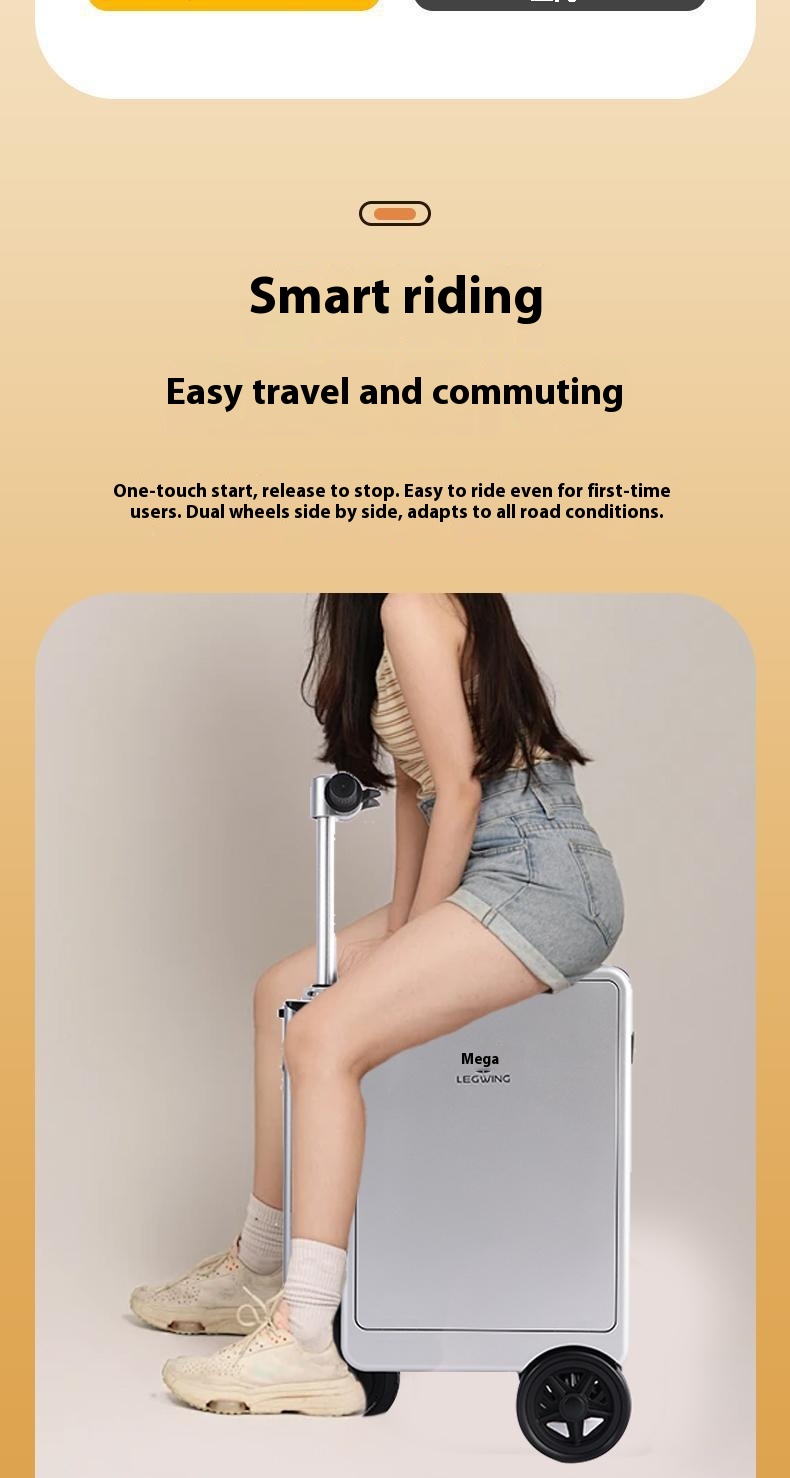 WINLEG Bluetooth G-Manned Remote Control Convenient Sports Style Luggage with Remote Control Riding Feature