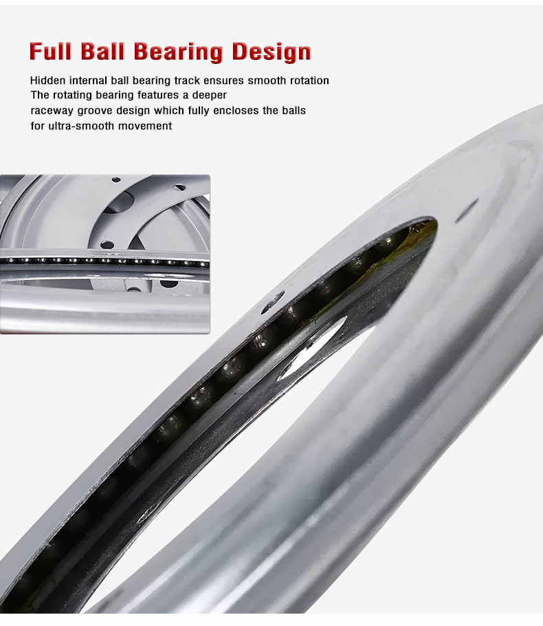 360 Degree Free Rotating Iron Turntable Galvanized Hollow Round Full Ball Bearing Swivel Base for Display Stand & Desk