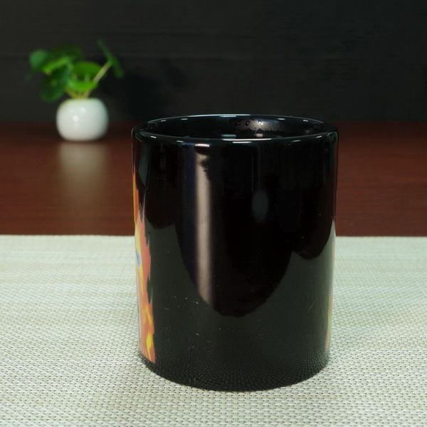 Promotional gift heat sensitive photo mug cartoon dragon ball vegeta