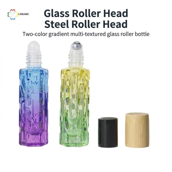Luxury 10ml Gourd-Textured Glass Perfume bottle with auminum mist spray – Premium Portable Travel Spray Bottle