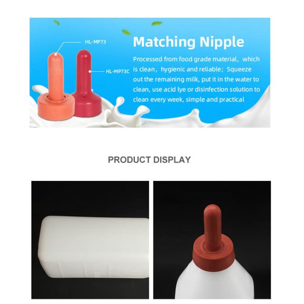 4Litre Easy To Clean White Calf Feeding Bottle With Anti Slip Grip