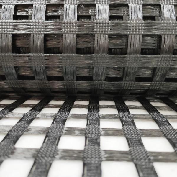 200-200KN/M Biaxial PET Polyester Geogrid  Road Foundation Soil Reinforcement