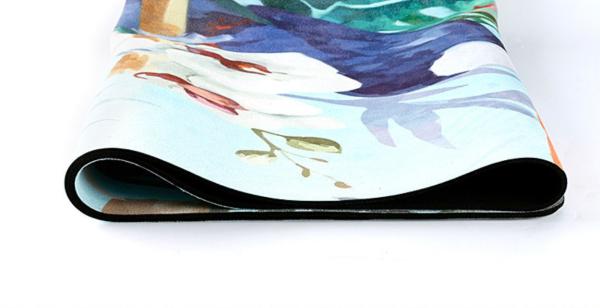 Thin Yoga Mat | Lightweight Foldable Mat  Luxury Sweat-Grip for Yoga, Pilates, Fitness and Exercise | Portable