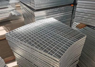 Skid Proof Bar Grating Treads 5mm Thick Metal Drain Grate Pressure Resistance