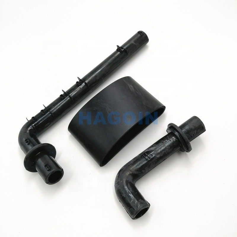 CustomRubber EPDM Hose AC Drain Hose Connector Elbow Fitting with Hose Clamp for Air Conditioner
