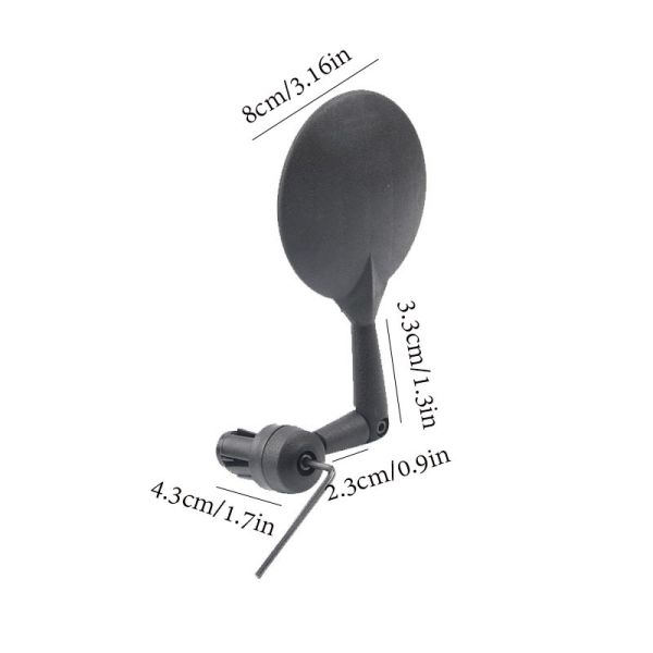 50g 360 Degree Rotation Safety Reflector Convex Mirror for Mountain and Road Bicycles Durable Plastic Bike Plug Mirror