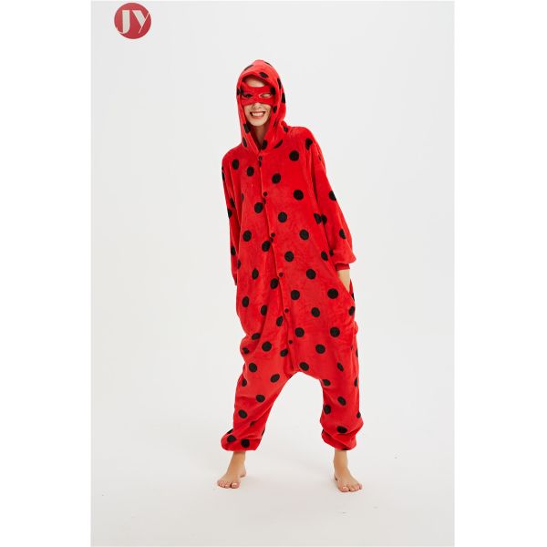 Lady Beetle kigurumi Onesie , Adult Romper Pajamas Plus Size Quick Dry adult