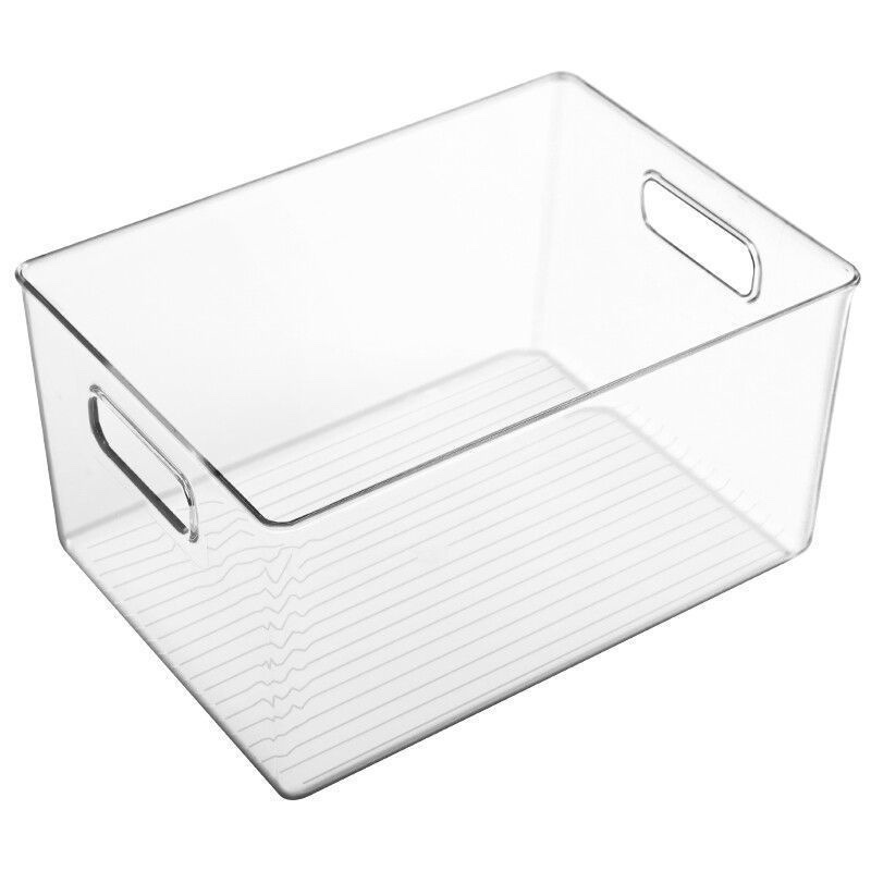 Transparent Rectangle Desktop Storage Box Household Bookcase Oversized Storage Basket Plastic Storage Box for Book Soundries