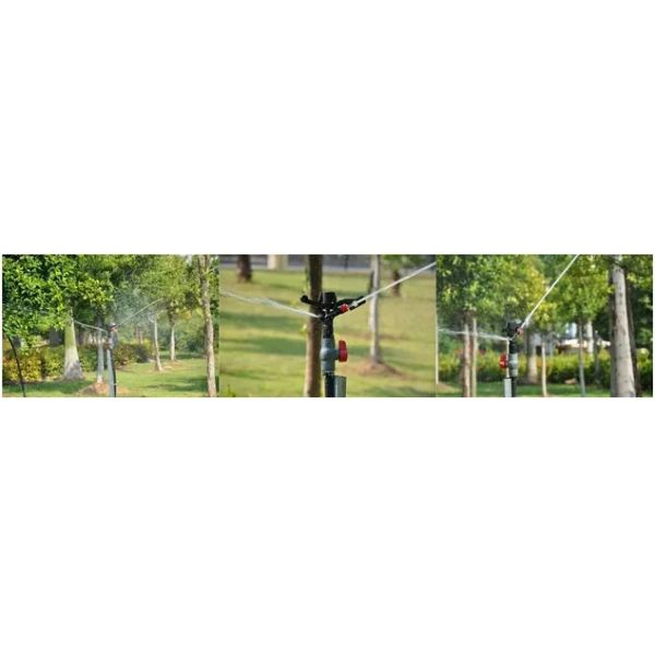 Black 3/4 Inch Irrigation Impact Sprinklers 360 Degree Impact Lawn Agriculture