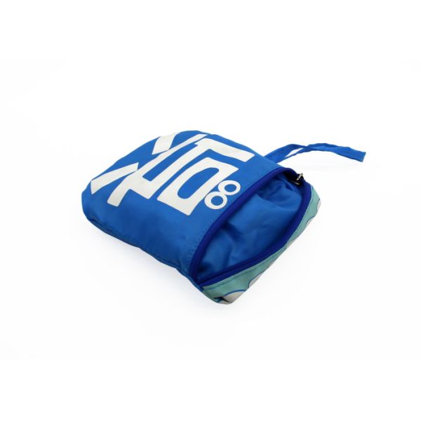 Custom Printed Polyester Folding Shopping Bag Reusable Grocery Foldable Tote Bag