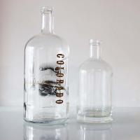 garrafas de vidro claras da grande garrafa do álcool 375ml para o licor Bourbon