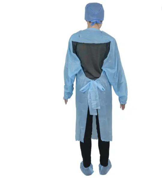 High quality level 2 waterproof cpe surgical isolation gown for export