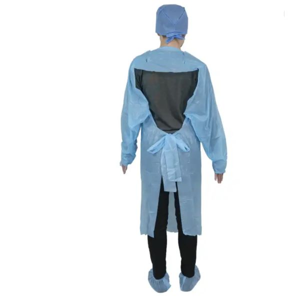 Free Blue Disposable Isolation Gowns, M-XXL Sizes for Personal Protection