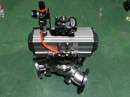 aero2 pneumatic actuator air control  three way Y type ball valve
