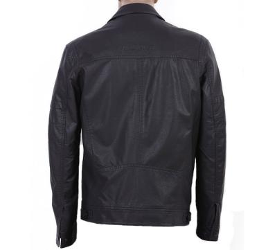 Talla 48, chaquetas de cuero ligeras para hombre de la viscosa del servicio el 100% del OEM, negras y clásicas