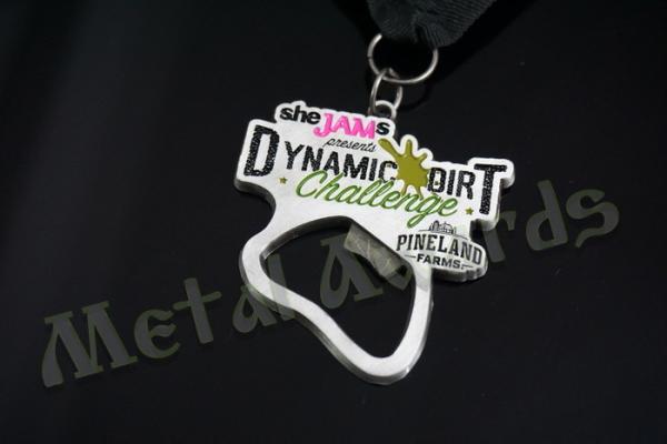 Fashion Soft Enamel Bottle Opener Race Medals , Portable Bottle Opener 50mm
