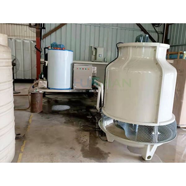 Fresh Water Ice Flake Maker Machine 3 Ton Industrial Water Cooled 11kw