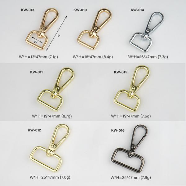 High Grade Handbag Hardware Custom Designs Metal Snap Hook with Revent Fade Surface