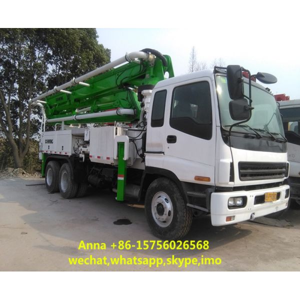 Euro 3 Used Concrete Pump Truck , Mobile Pump Truck Easy Operating