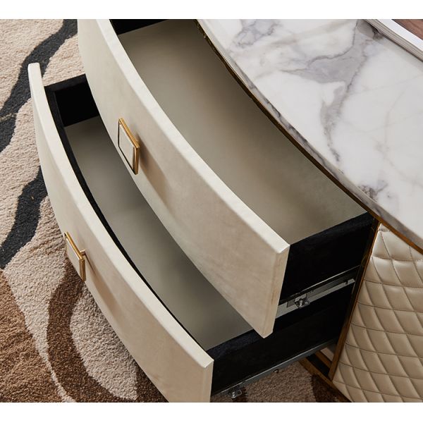 1.4m подгонянный журнальный стол вокруг Matted мраморной верхней части