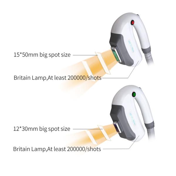 Hair Removal Skin Rejuvenation SHR IPL Beauty Machine 2000W With 2 Handles