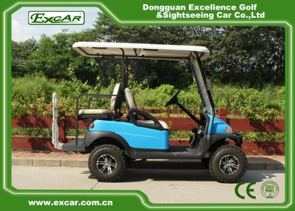 48V Battery Operated Hunting Golf Carts Fuel Blue Colour With ISO Certification