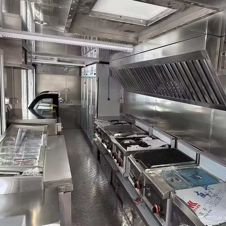 Custom Food Trailer with Complete Kitchen Equipment, BBQ Grill, Mobile Bar, Food Cart and Catering Setup for Street Food, Events, Festivals and Outdoor Business