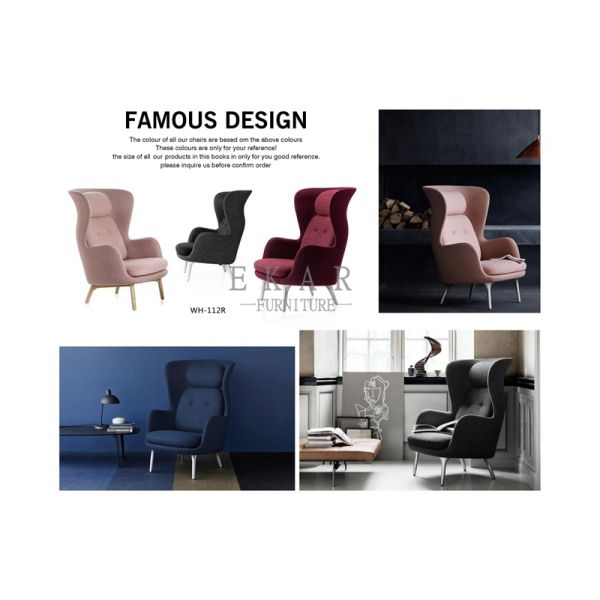 High Back Armchair Modern Leather or Fabric Leisure Chair