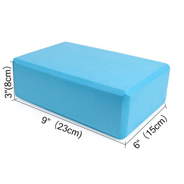 23x15x7.5cm Bodybuilding EVA Foam Yoga Blocks Metal D Ring Strap
