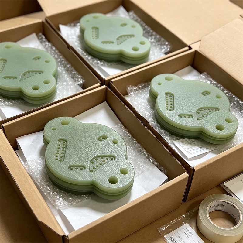 Custom CNC Machined FR4 G10 Fiberglass Insulation Fixture with ISO 2768‑1 Fine Grade Tolerance and High Dielectric Strength for Electrical Applications