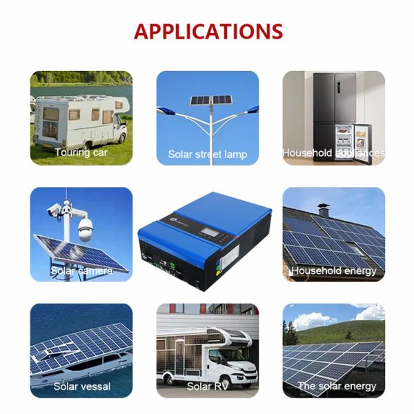 OEM soportado Amosolar 5kw 48v Sistema solar fuera de la red con Wifi y cargador Mppt 13KG