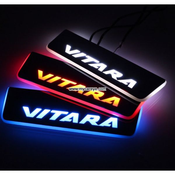 Suzuki Grand Vitara LED door sill plate light moving door scuff Pedal lights