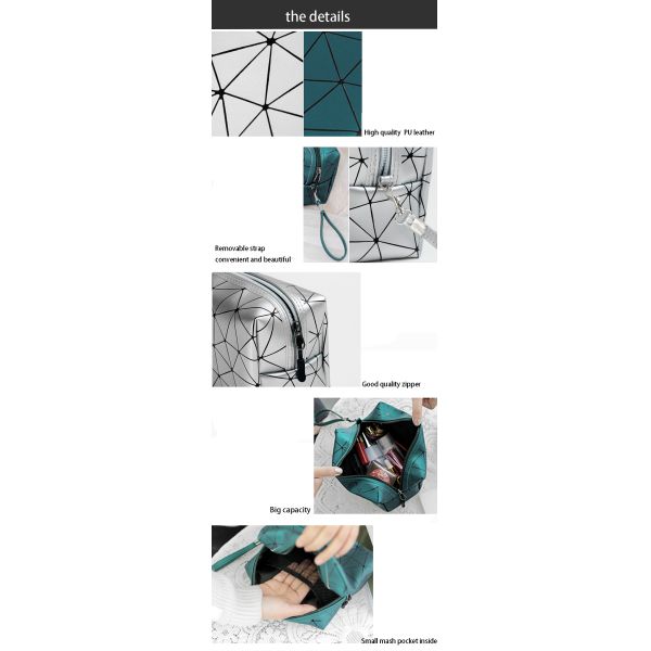 Portable lady large capacity simple waterproof travel small lipstick cosmetics storage makeup bags