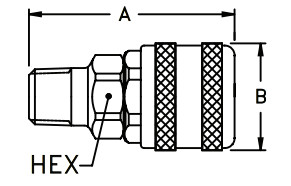 Сплавные стальные блокировочные штифты цинковые тривалентные покрытые углеродной сталью пневматические быстрые сцепления