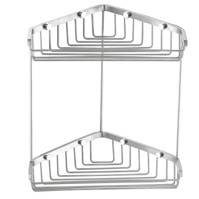 Wall mounted Bathroom Storage Baskets OEM ODM Double Corner Shower Caddy